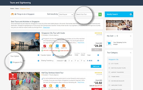 Tour Module Features